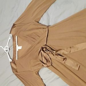 Sundance Dress Faux wrap light brown